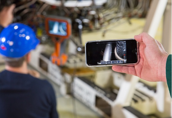 通過手機同步查看工業內窺鏡檢測圖像